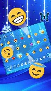 Blue Crystal Butterfly Keyboard Theme screenshot 2