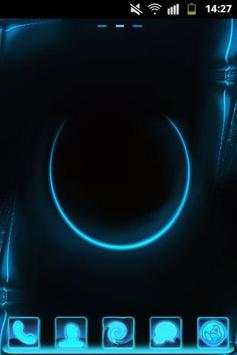 GO Launcher Themes Neon Blue screenshot 2