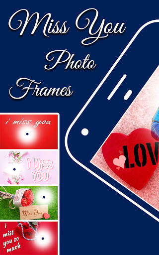 Miss you photo editor: frames screenshot 1