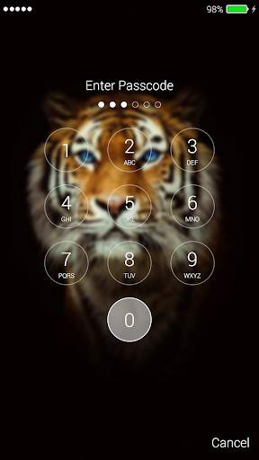 Tiger 3D Lock Screen 2 تصوير الشاشة