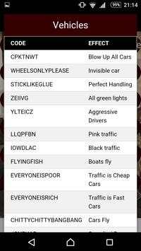 Cheat Codes for GTA San Andrea screenshot 4