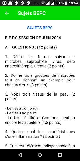 BEPC App : SVT 3ème, cours, maladies et exercices screenshot 3