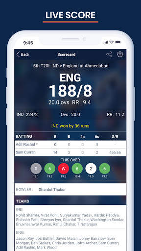 Cricket Live Score & Schedule screenshot 1