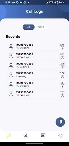 OneSim VoIP screenshot 2