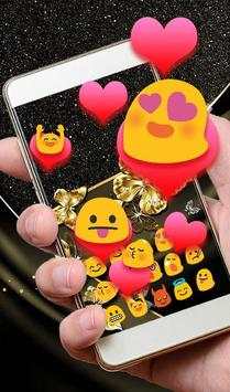Golden Flower Butterfly Keyboard Theme screenshot 4