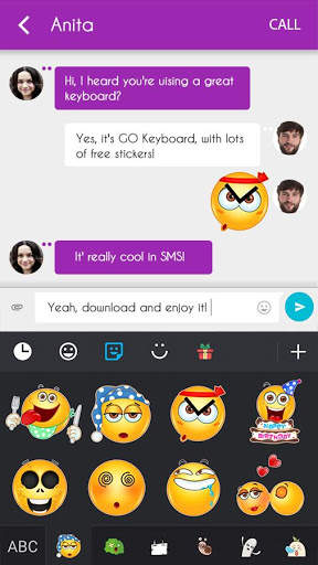 GO Keyboard Sticker Emoticon 2 स्क्रीनशॉट 5