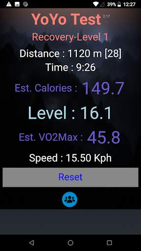 Yo-Yo Intermittent Test screenshot 4