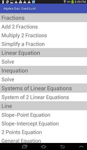 Algebra Quiz скриншот 5