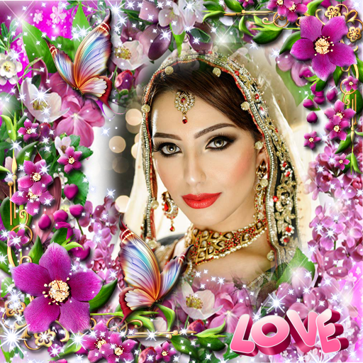 Lovely flower photo frame أيقونة