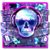 Skull Disc Jockey Thème icon