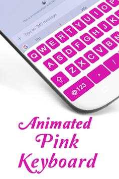 Cute Pink Keyboard Theme with Emoji, GIF, Font screenshot 1