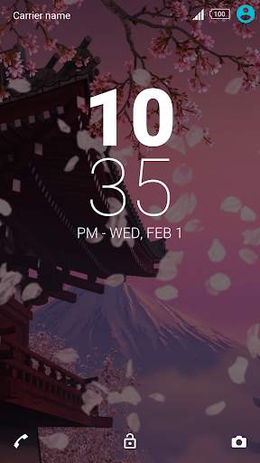 Sakura theme Xperia Launcher screenshot 1
