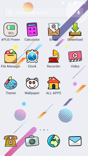 Color Geometry APUS Launcher theme screenshot 2