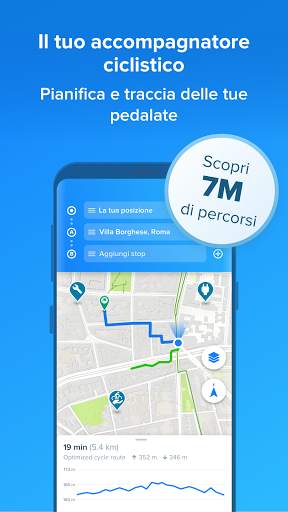 Bikemap - Mappa per ciclismo & navigatore GPS screenshot 1