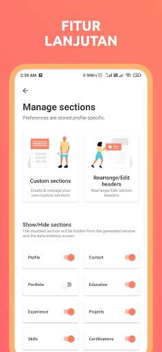ResumeX: cv pembuat resume screenshot 5