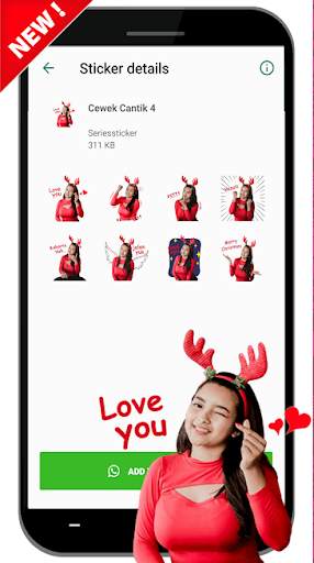Stiker Cewek Cantik Indo WAStickerApps screenshot 4