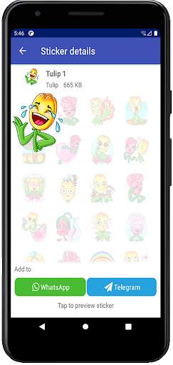 Tulip stickers for WhatsApp and Telegram screenshot 3
