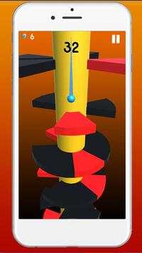 helix spiral lompat merah bola bergulir bola screenshot 4