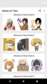 Attack on Titans Stickers WhatsApp WastickerApps screenshot 3