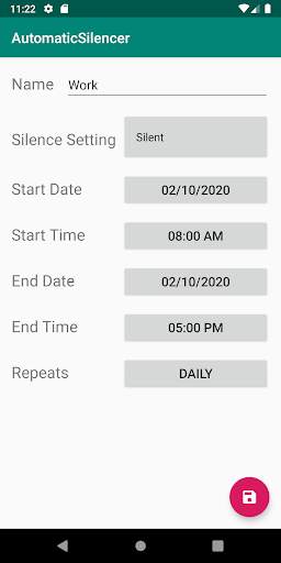 Phone Silencer: Schedule mute and shush times screenshot 1