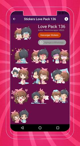💝 Romantic stickers and love phrases for WhatsApp screenshot 6