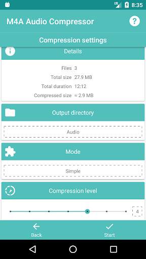 M4A Audio Compressor screenshot 2