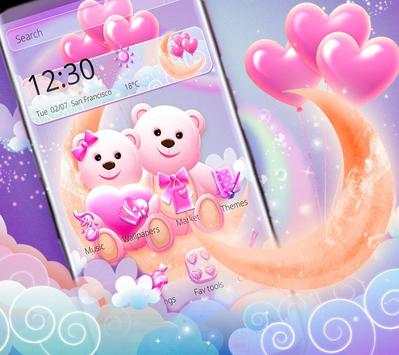 Cute Teddy Love Theme screenshot 2