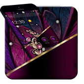 Dark Purple Feather Metal Theme icon