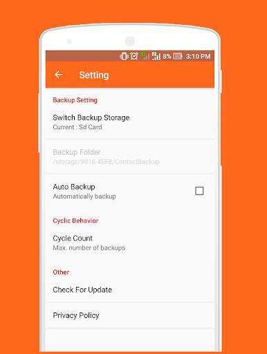 Easy Contact Backup screenshot 7
