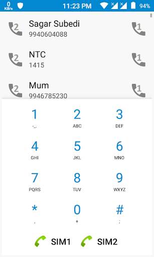 Dual Sim Dialer and Widget screenshot 1