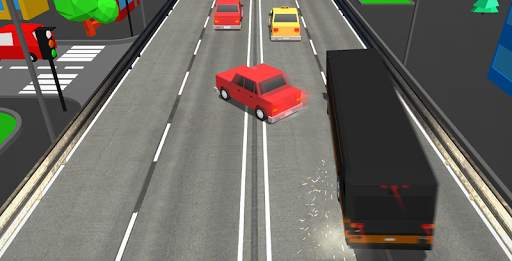 Blocky Cars Rush Drive screenshot 2