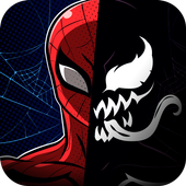 Dark spider-man vs venom icon