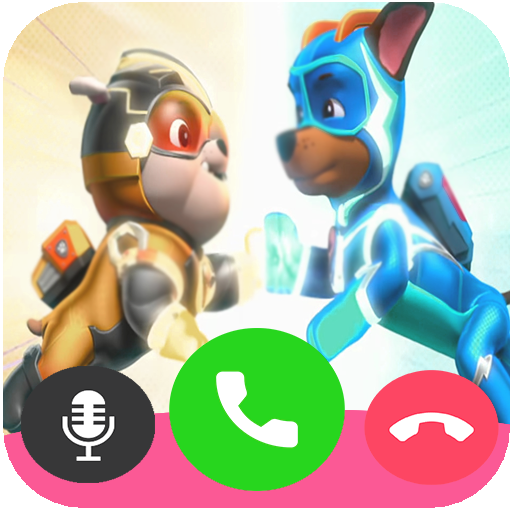 The Paw heroes pups fake video call and chat icon