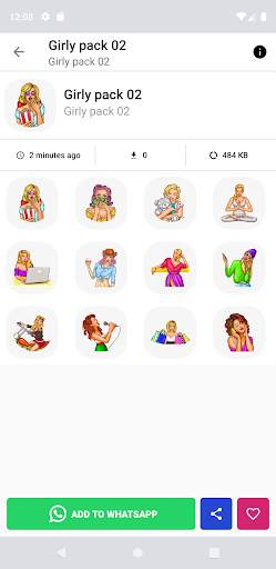 Girl Stickers for Whatsapp screenshot 2