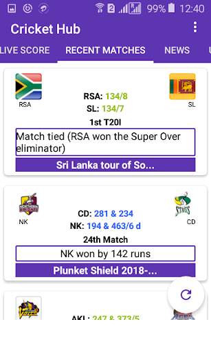 Cricket Hub - Live cricket score app screenshot 2