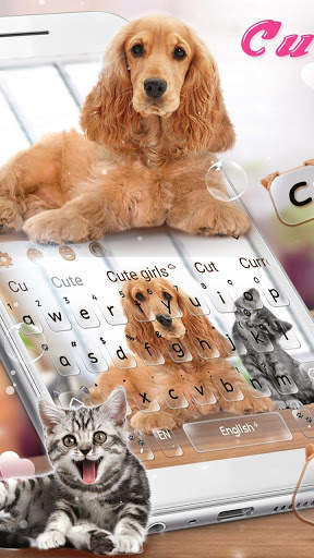 Cute Furry Dog Cat Keyboard screenshot 1