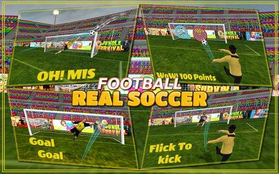 Jari Sepak bola Bola Tendangan 3D screenshot 5