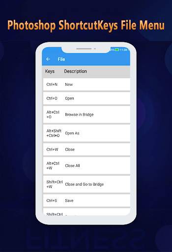 Shortcut Keys for Photoshop screenshot 1