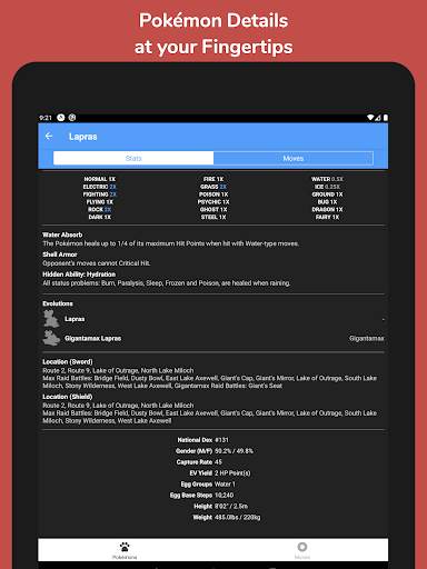 GalarDex – Pokemon Sword & Shield Pokedex Guide screenshot 9