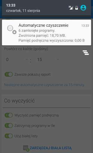 Automatyczne czyszczenie screenshot 3