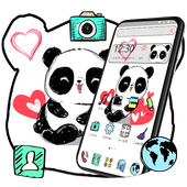Cartoon Cute Happy Panda Theme icon