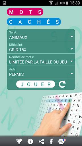 Mots Cachés français - Mêlés screenshot 1