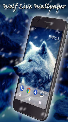 Galaxy ice wolf live wallpaper screenshot 3