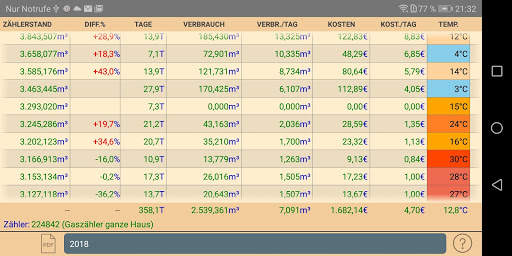 HB-Verbrauchszähler Lite screenshot 4