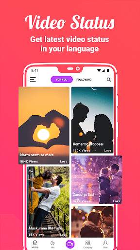 Full screen video song status screenshot 1
