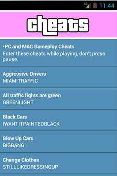Cheats for GTA Vice City screenshot 3