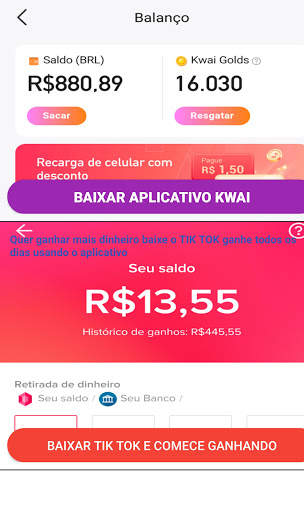 Social kwai pro - Ganhar dinheiro vendo vídeos screenshot 1
