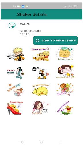 Selamat pagi stickers 💖 selamat malam stickers screenshot 5