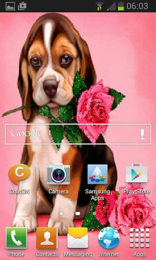 Puppy Rose Live Wallpaper screenshot 3
