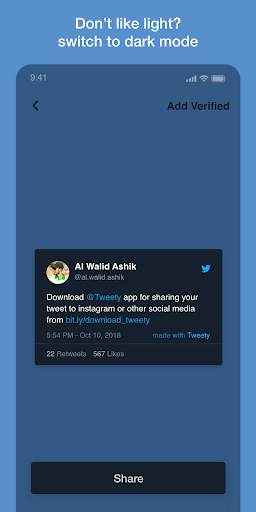 Share tweet on instagram - Tweety App screenshot 4